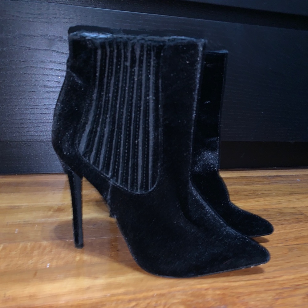 Black Velvet Bootie